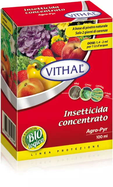 BIO VITHAL INSETTICIDA AGRO-PYR piretro naturale biologico 100 ml
