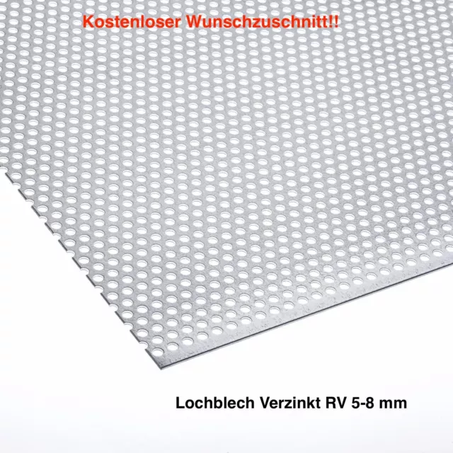 ALU Lochblech Aluminium 2mm dick RV 5-8 1000 x 550 mm Al99,5 Zuschnitt  kostenlos 