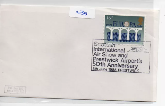 GB - Event Cover Plain (EV239) 1985 -  Scottish International Air Show Prestwick