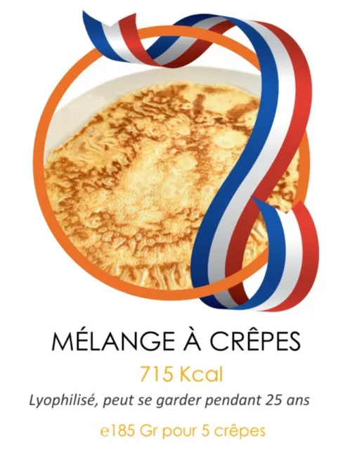 Freeze-dried Pancake mix. Can be stored for 25 years