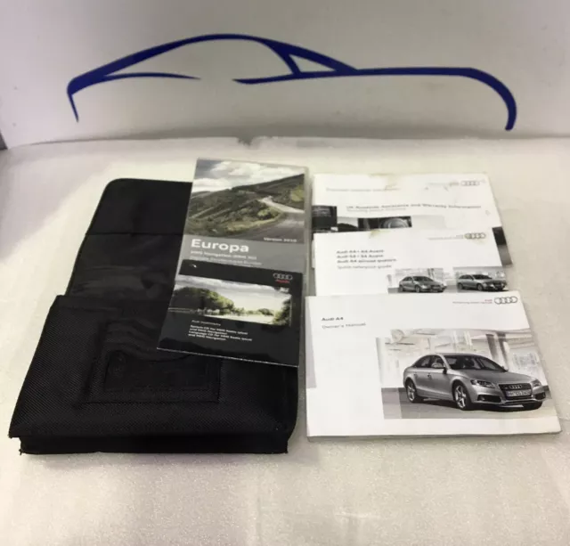 AUDI A4. 2010. OWNERS MANUAL HANDBOOKS with CASE. Covers MMI NAVIGATION #1