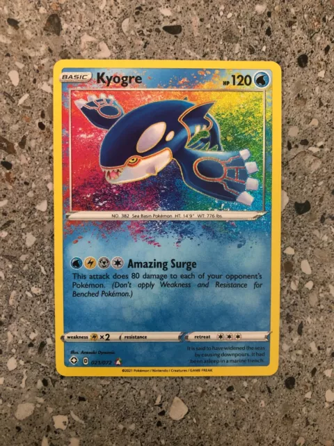 Pokemon TCG Cards Kyogre 021/072 Shining Fates Amazing Rare Holo MINT