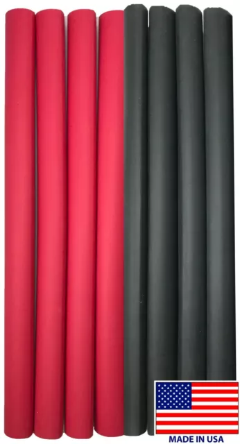 (8) 12" Black Red Heat Shrink Tubing 3/4" Dual Wall Adhesive Glue Lined Wrap 3:1