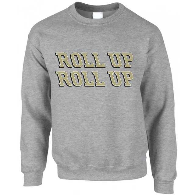Roll Up Jumper Smoking Novelty Joke Slogan Brand Parody Smoker Sweatshirt