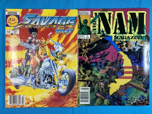 Savage Tales #1 and The 'Nam #1 (Marvel 1985, 1988) 1st Appearance; 1st Solo Mag