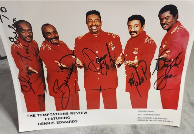 The Temptations Review featuring Dennis Edward's Autographed 8x10 Photo