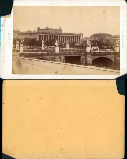 Ansichtskarte Mitte-Berlin Schlossbrücke CDV-Foto 1882 Kabinettfoto