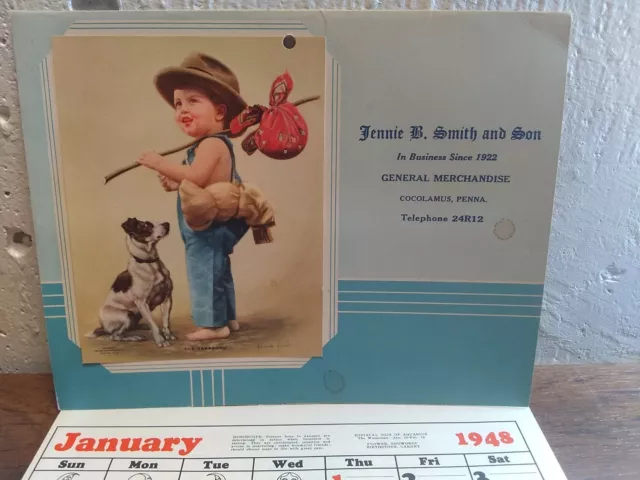 1948 Jennie B. Smith & Son. Cocolamus, Penna. General merc  advertising calendar