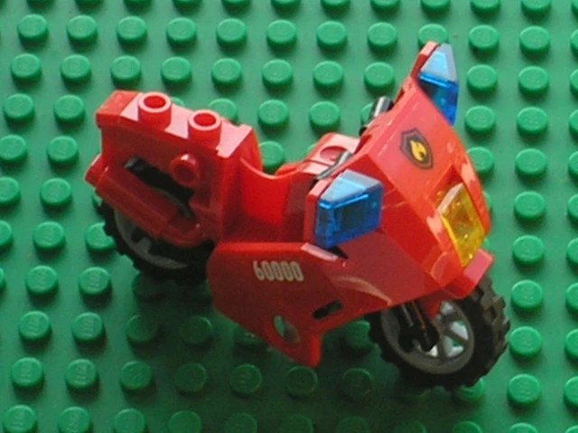 LEGO RED MOTORCYCLE City 60000 Both Sides Stickers Ref