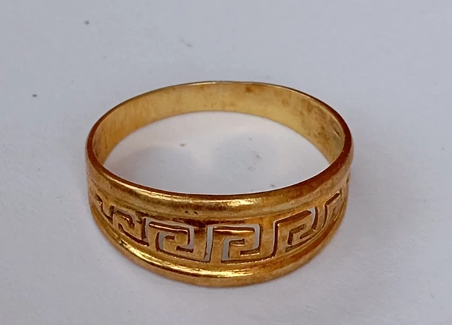 Bague Ancienne Plaquée Or Avec Cristaux – Taille 60, Style Vintage, Bijou Pour Femme