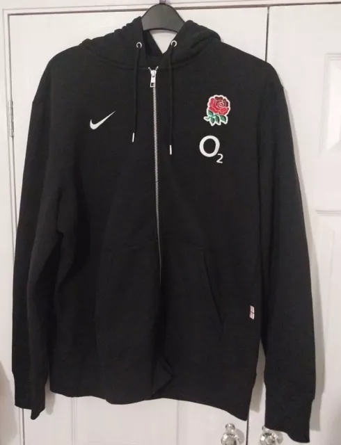 England Rugby Union National Team Nike Hoodie Jacket Jersey Top Extra Large O2