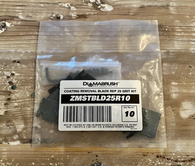 Diamabrush Mastic/Concrete/Thinset Removal Tool Replacement 10 Blade 25 Grit Kit Diamabrush Mastic/Concrete/Thinset Removal Tool Replacement 10 Blade 25 Grit Kit