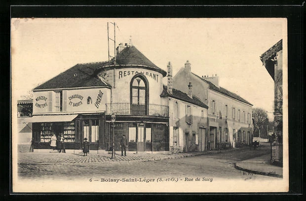 CPA Boissy-Saint-Léger, Rue de Sucy, Cafe-Restaurant