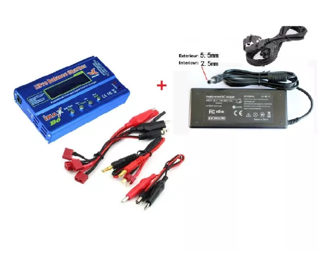 HOT IMAX B6AC 80W RC Lipo Batterie Balance Chargeur + Adaptateur Secteur 15V 6A