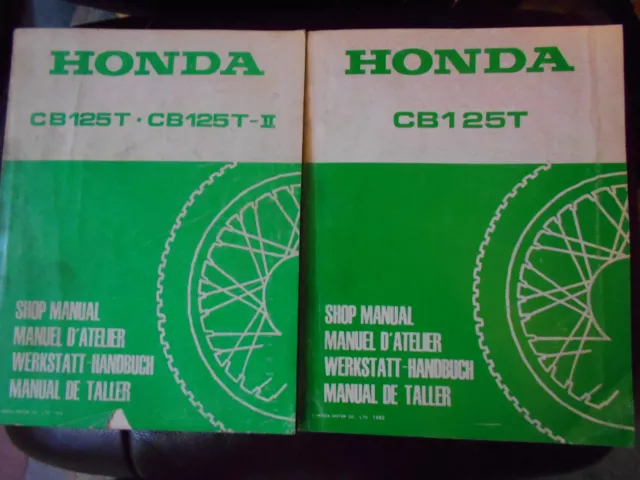 Werkstatthandbuch 1978 + Nachtrag 1982 Honda CB 125 T Shop manual