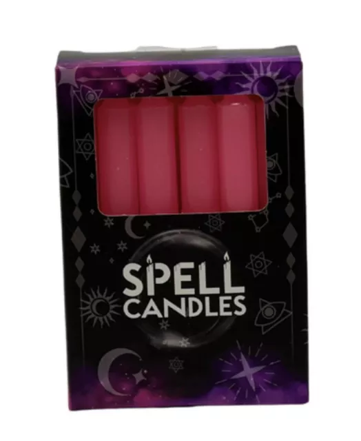 10cm Spell Candle Pack of 12 Pink . Other Colours Available