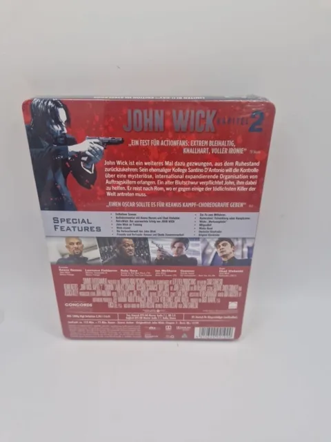 John Wick - Kapitel 2 - Keanu Reeves Limited Steelbook Blu-ray neu & ovp fsk 18 2