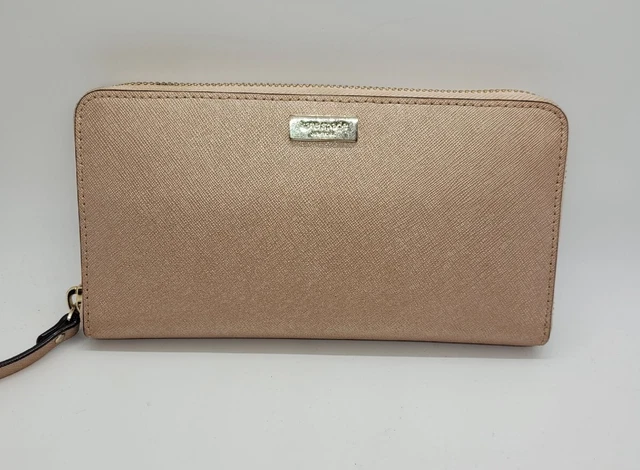 kate spade new york Large Wallet Glitter Rose Gold 705