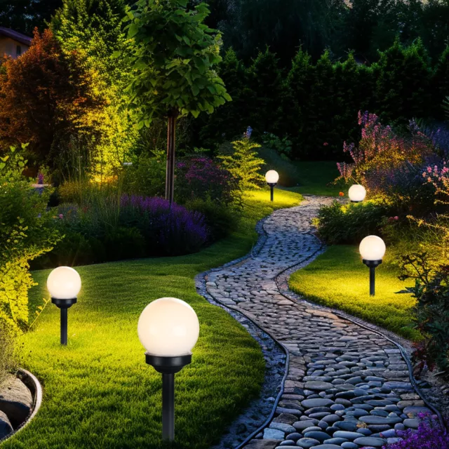 Luce con Picchetto Lampada Solare da Giardino IP44 Batteria Chiodi LED 5er Set