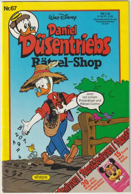 ✪ Daniel Düsentriebs Rätsel-Shop Nr.67, Ehapa 1985 | MAGAZIN | WALT DISNEY