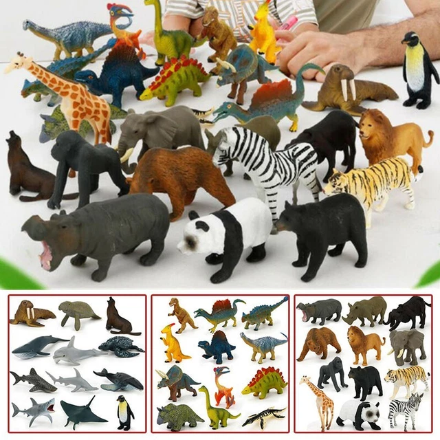 BUYGER Ensemble Figurine Animaux De La Ferme Avec Camion Démontable, Maison Et Clôture - Jouet Éducatif Pour Enfants 3 4 5 Ans Jouet Animaux Ferme