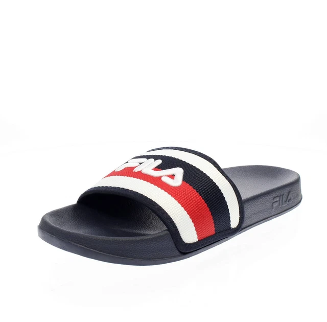 FILA MORRO BAY Stripes Blu Uomo Scarpe Ciabatte Fascia EUR 22 50
