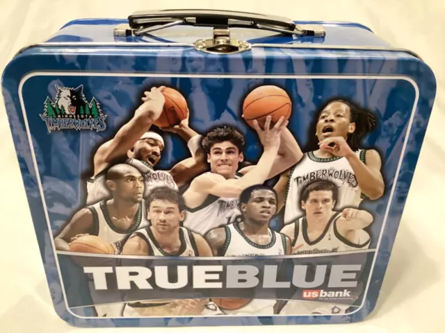 Vintage Minnesota Timberwolves 2005-06 SGA Metal Lunchbox w/Thermos NOS TRUEBLUE