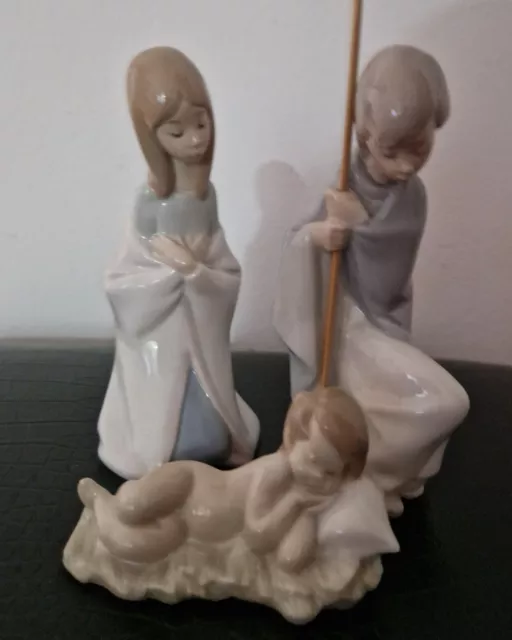 Lladró,  3 Figuras Belen De Navidad 2