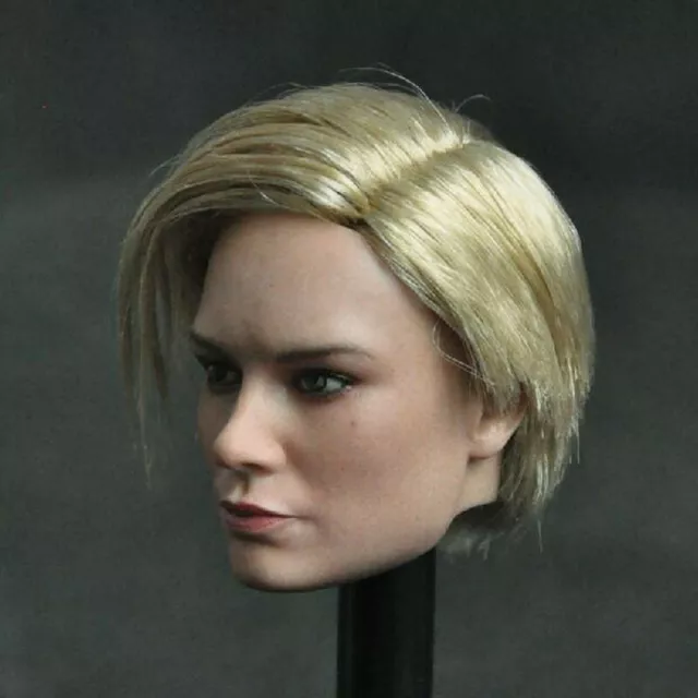 Peinture délicate échelle 1/6 sculpture tête Captain Marvel style A Brie Larson 3