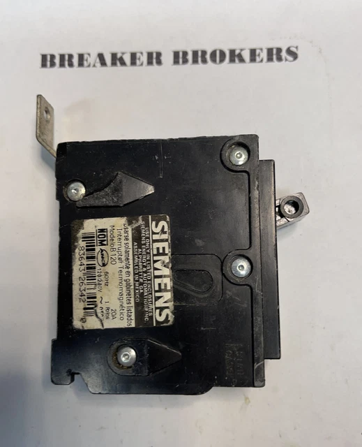 Siemens B120 20 amp 1 Pole Bolt On Circuit Breaker 20 Amp 120V  - SHIPS TODAY!
