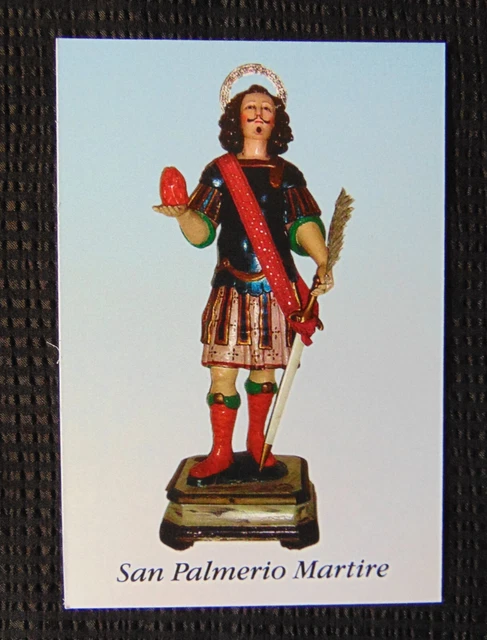 Santino Holy Card  statua San Palmerio Martire - Ghilarza - Oristano - Sardegna