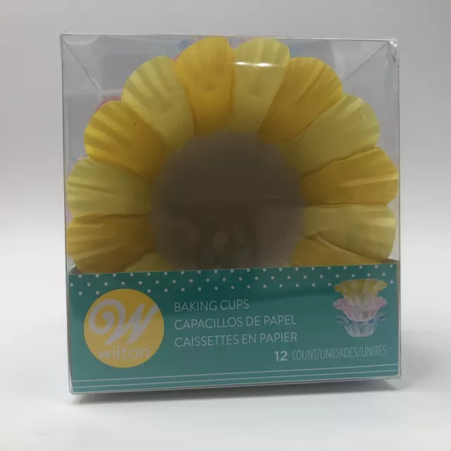 Wilton Large Baking Cups 12/Pkg-Large Flower NEW sealed package Spring Summer