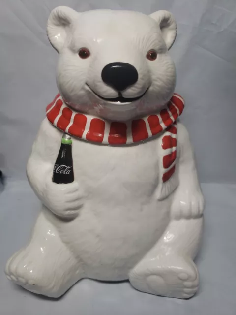 1994 Coca Cola Polar Bear Cookie Jar vintage advertisement