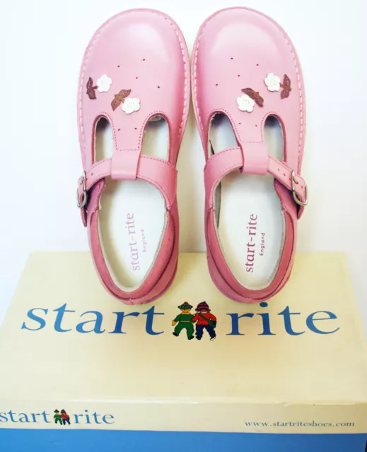 SART-RITE chaussures NEUVES en CUIR rose salomé babies dans leur boîte, fille 31