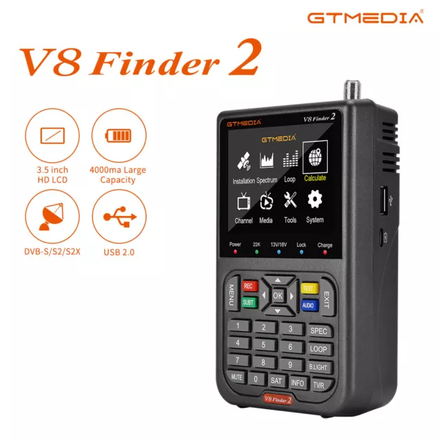 SAT DVB-S2/S2X Satellitenfinder Digital Satelliten TV Signal Messgerät Satfinder