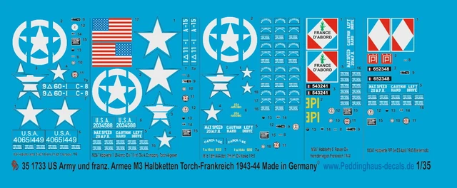 Décalcomanies Peddinghaus-Decals 1/35 - Référence 1095 - Réservoir Français - Pièce Neuve Sous Blister