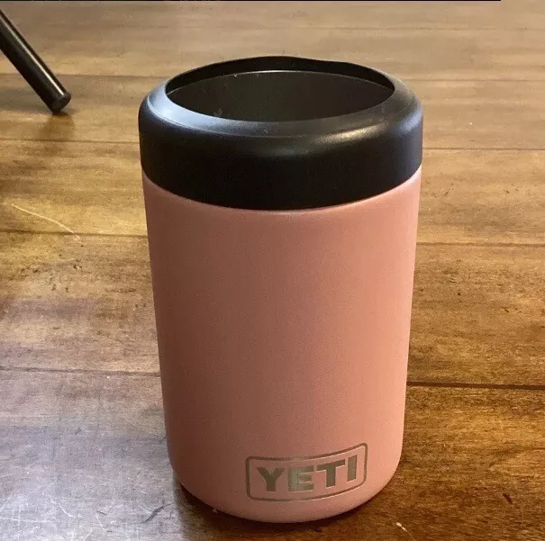 YETI Rambler Sandstone PINK Colster 12 oz. Can Beer Soda Holder Koozie Insulator