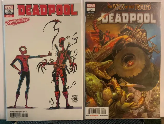 Deadpool #14/#15 Cover Skottie Young Cover VFN/NM Two Books Lot