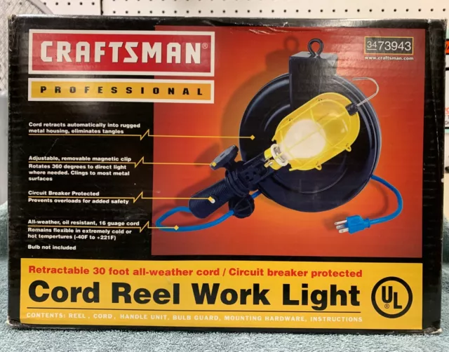 Craftsman 73915 20FT Work Light with Retractable Reel