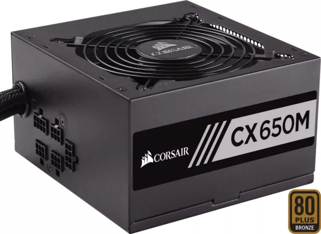 Corsair CX650M Alimentatore PC, 80 Plus Bronze, 650 W, CXM (Cavo semimodulare),