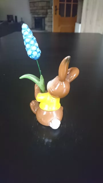 Goebel Ostern Hase Osterhase *Hase mit Hyazinthe* 12 cm TOP ZUSTAND 2