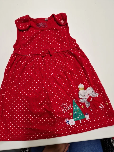 ragazze 12-18 mesi topo fata di Natale pinafore costume vestiti next da