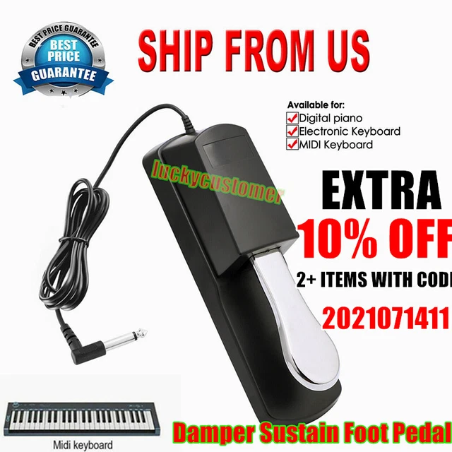 DURABLE ELECTRONIC PIANO Keyboard Sustain Pedal for Yamaha Casio
