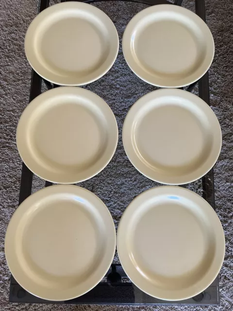Set of 6 Vintage Boonton Ware 10" Dinner Plates-Yellow Melmac USA-Excellent!