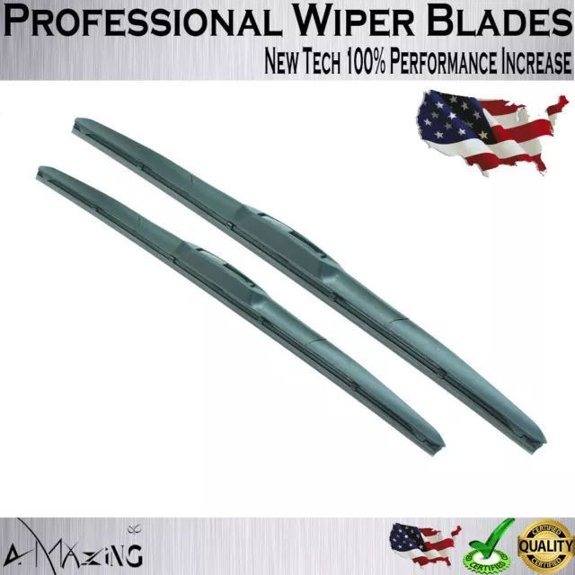 26" and 19" Premium Hybrid silicone Windshield Wiper Blades  OEM Quality J-Hook