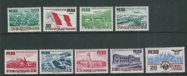 Pérou 1951 75th Anniversaire De Upu (Sc C94-C102) VF Mlh L1