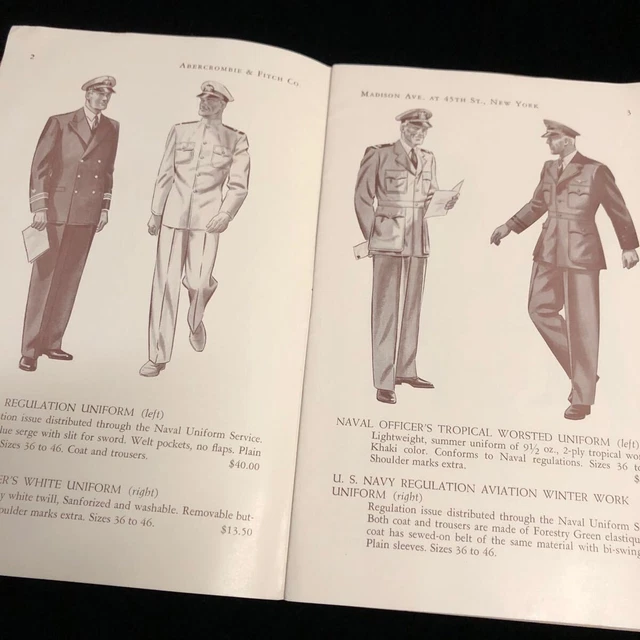 VINTAGE 1943 ABERCROMBIE & Fitch US Military Catalog WWII Army Navy