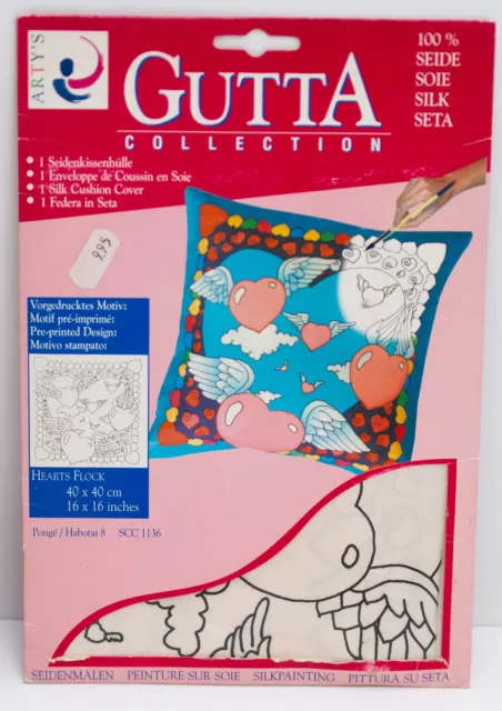 Funda de cojín de seda ARTY'S Gutta "Passion Bears" 40x40 cm Pongé 8
