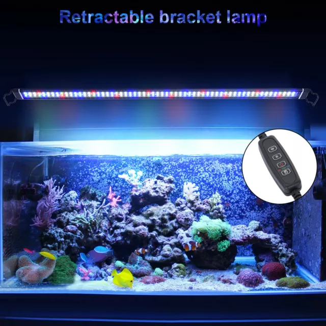 24" 30" 36" 46"Full Spectrum Aquarium LED Lighting Aqua Plant Fish Tank Lamp 60W