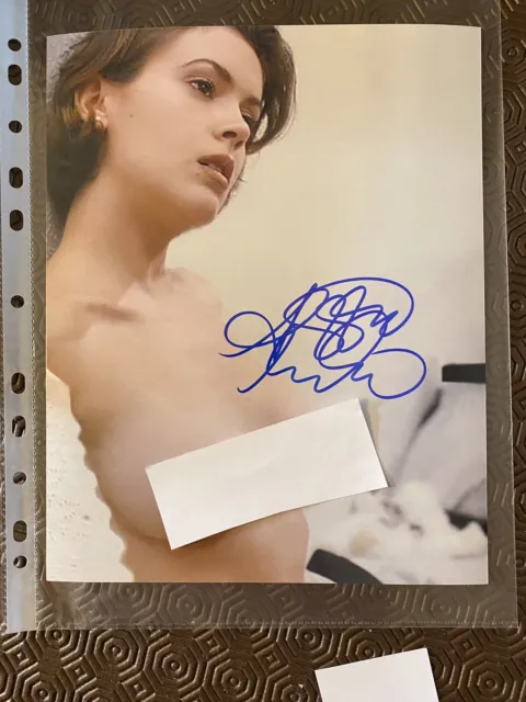 Alyssa Milano Nude Signed  8 X 10 Photo With COA